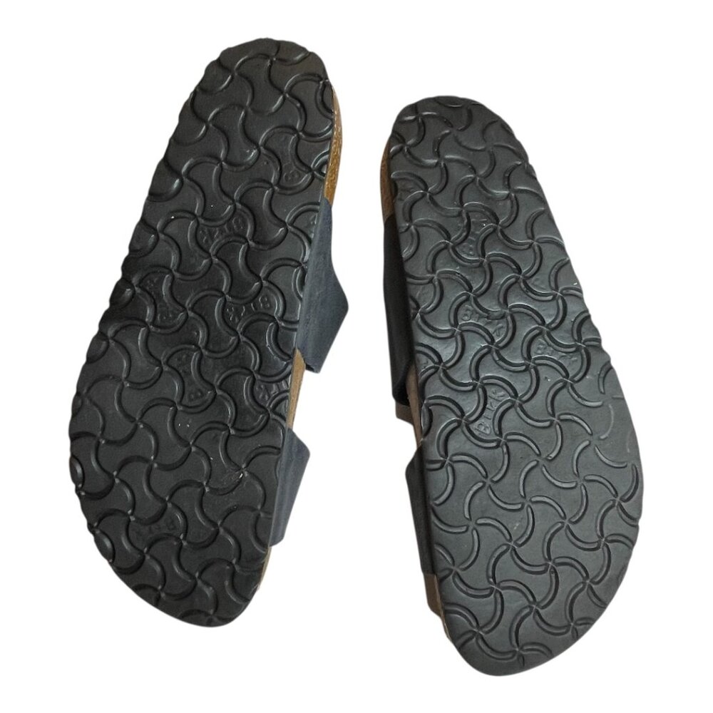 Birkenstock navy leather 2 strap sandal gently worn size 40 - Picture 5 of 5